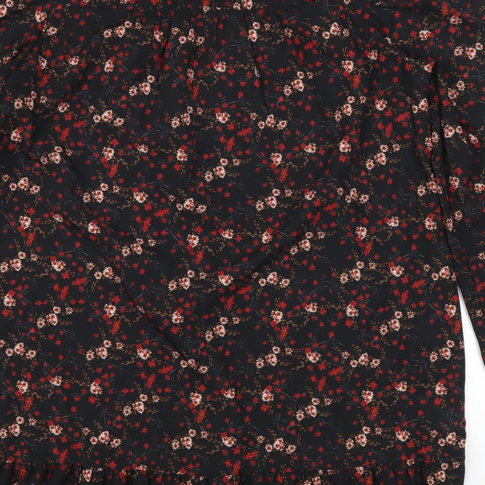 Boohoo Womens Red Floral  Shift  Size 8
