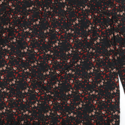 Boohoo Womens Red Floral  Shift  Size 8