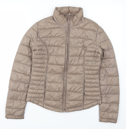 Atmosphere Womens Brown   Quilted Coat Size 6