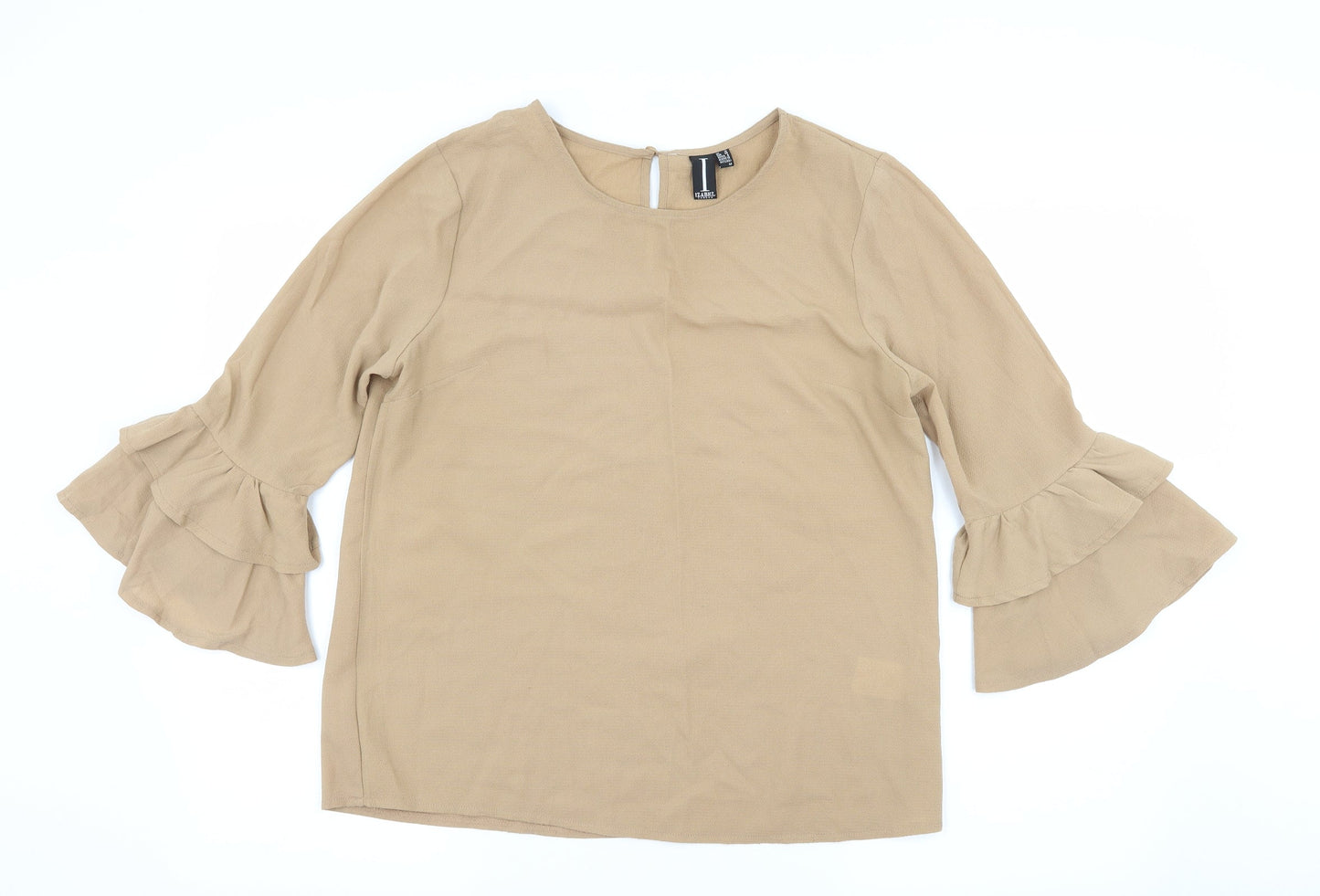 Izabel London Womens Brown   Basic Blouse Size 10