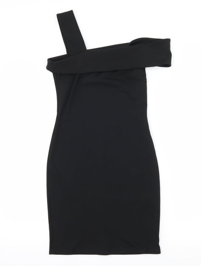 Preloved New Look Womens Black  Rayon Bodycon  Size 6 - Front