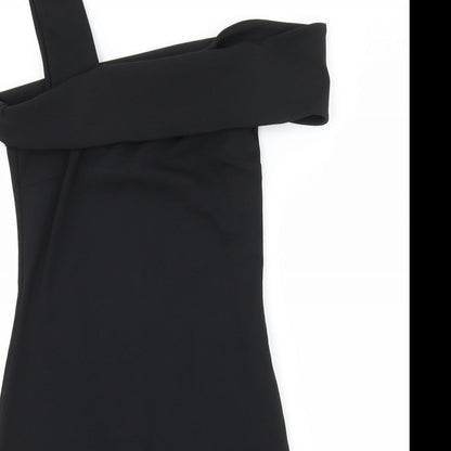 Preloved New Look Womens Black  Rayon Bodycon  Size 6 - Detail