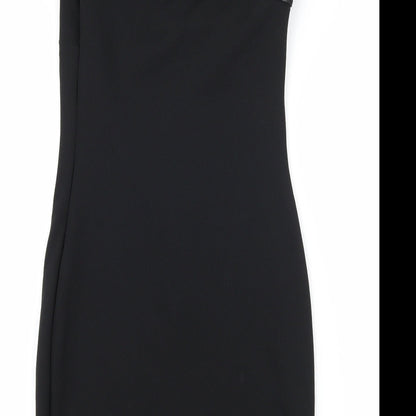 Preloved New Look Womens Black  Rayon Bodycon  Size 6 - Label