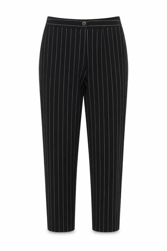 Boohoo Womens Black Striped  Trousers  Size 6 L27 in