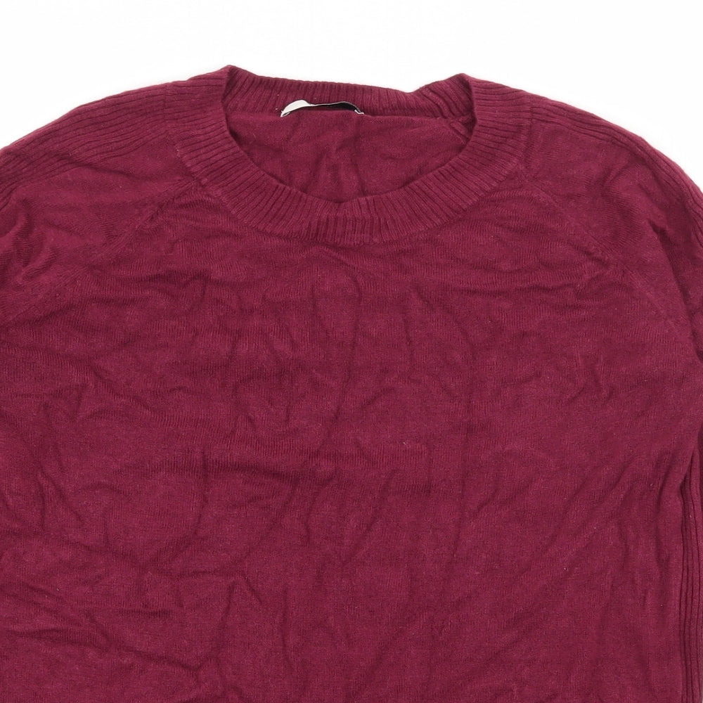 Ti Womens Purple  Knit Pullover Jumper Size 12