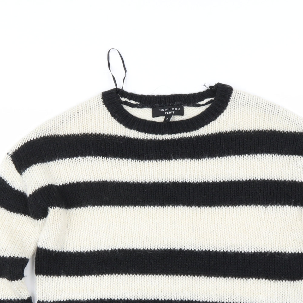 New Look Womens Ivory Striped  Pullover Jumper Size S