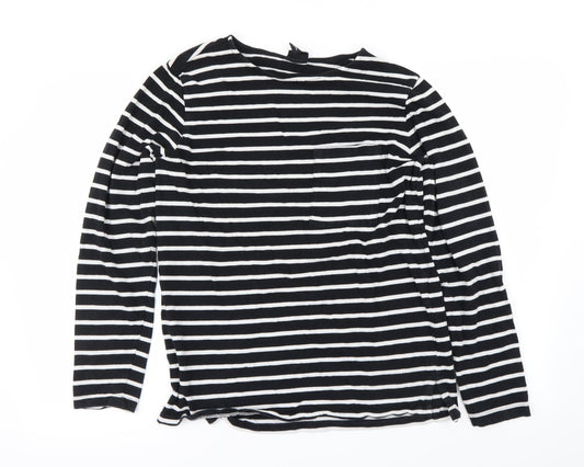 H&M Womens Black Striped  Pullover Jumper Size M