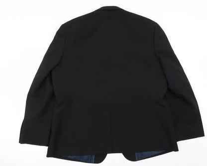 Back view of George women’s black jacket blazer, size UK 48