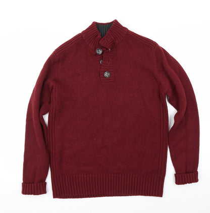 Additional front view of Kensington men’s red jumper, size M