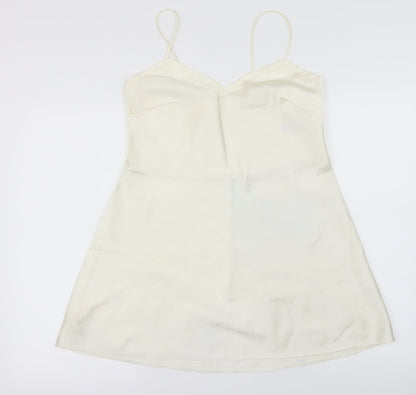 Additional front view of Marks & Spencer women’s ivory basic blouse, size UK 10