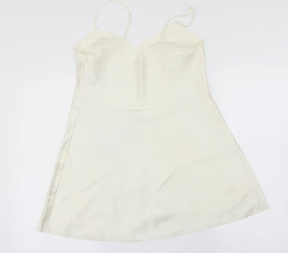 Back view of Marks & Spencer women’s ivory basic blouse, size UK 10