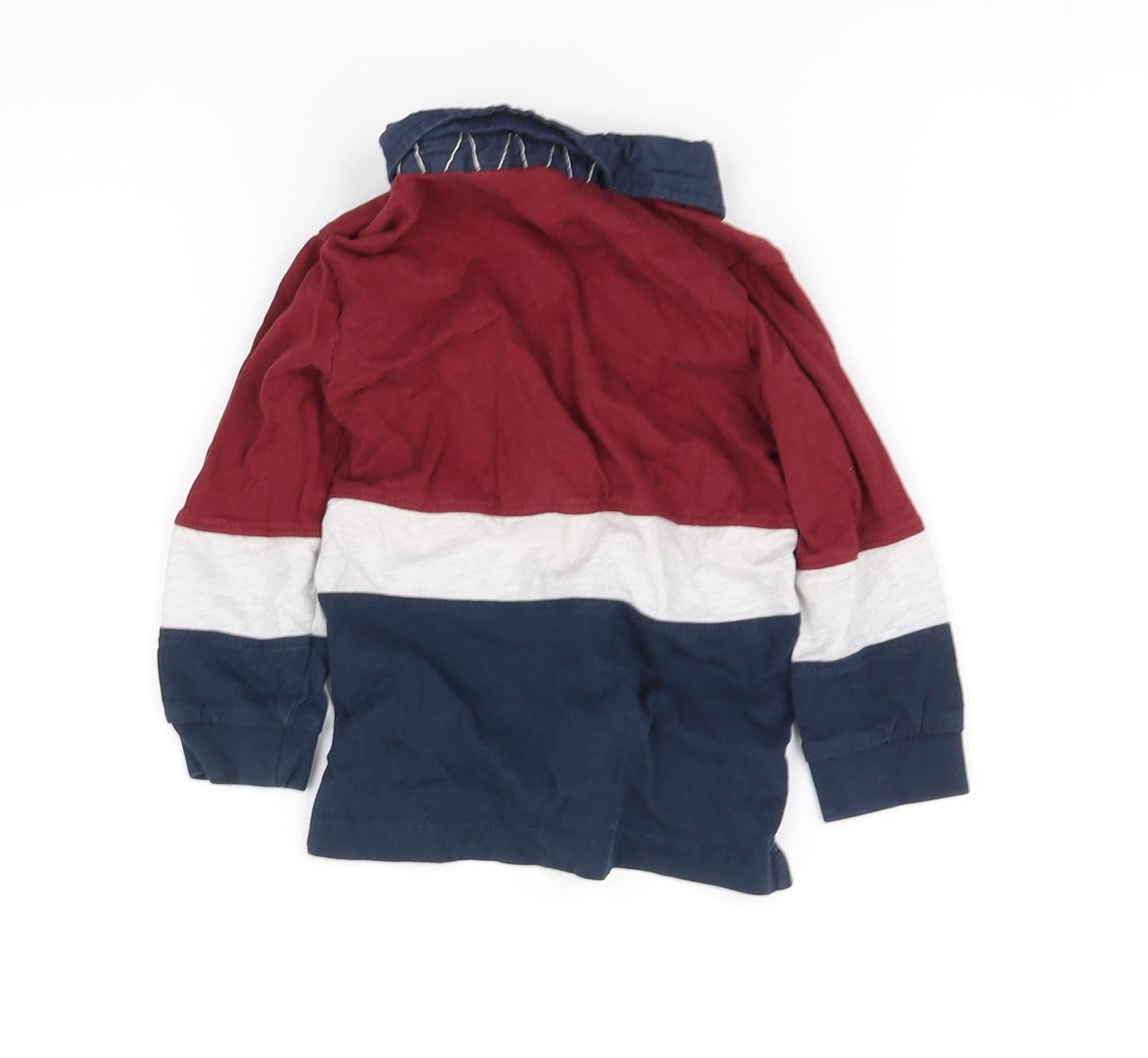 pre worn  Red Striped  Jersey Blouse Size 18-24 Months