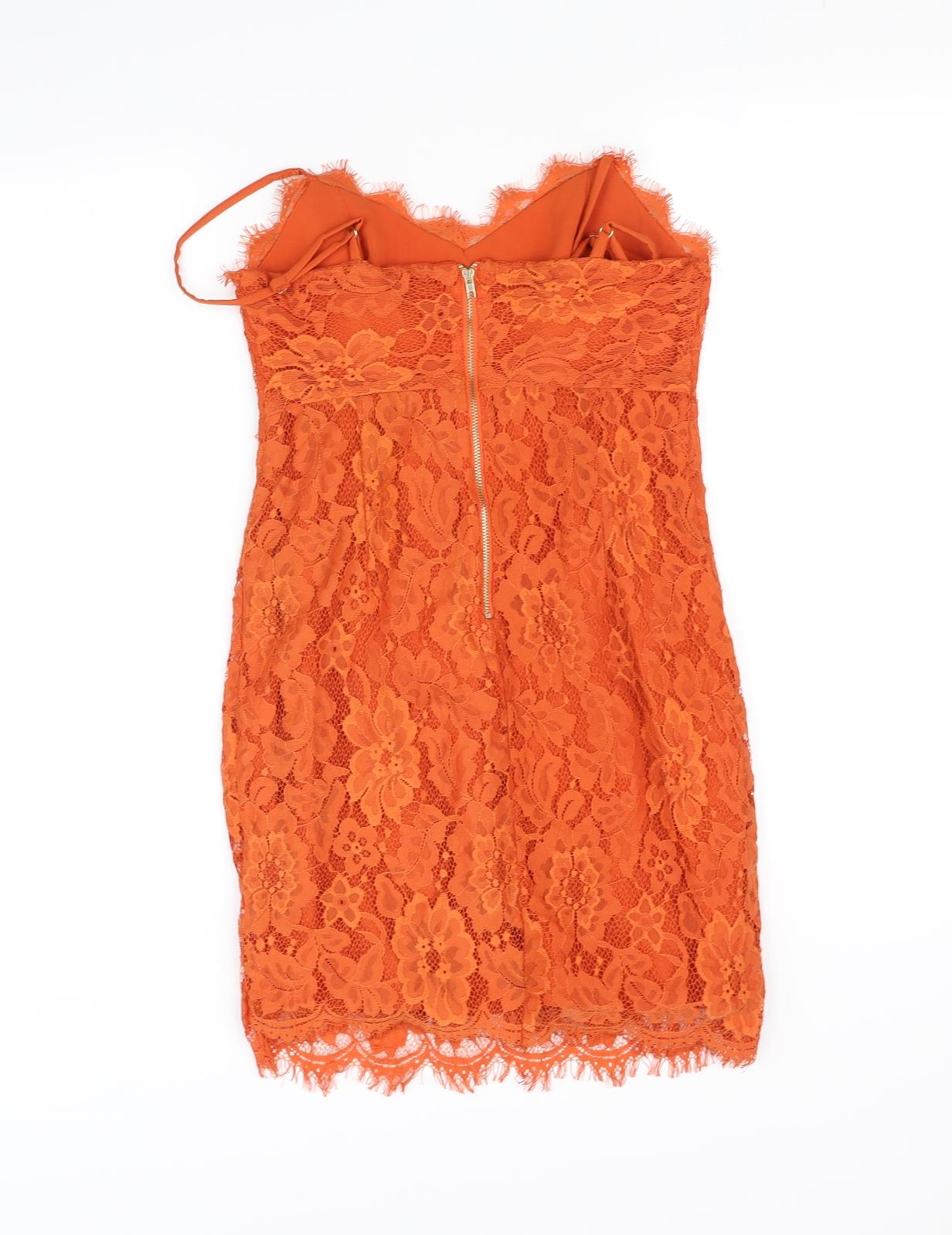 vera  lucy Womens Orange   Fit & Flare  Size S