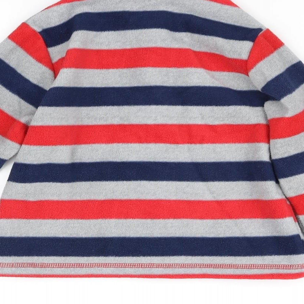 pre worn Boys Red Striped  Jacket  Size 2 Years