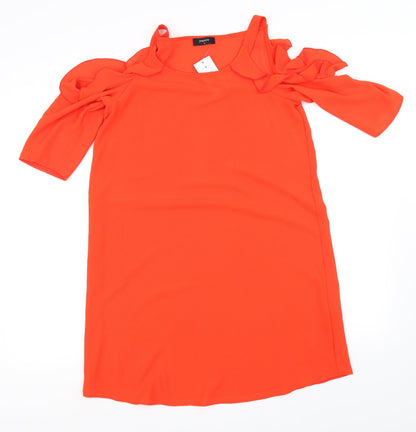 Additional front view of Papaya women’s orange fit & flare, size UK 8
