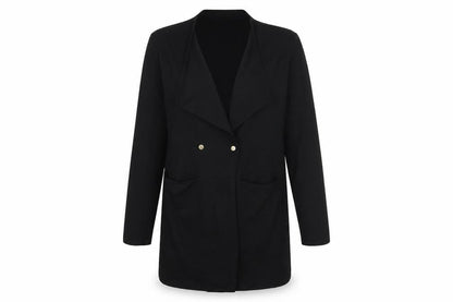 Front view of H&M women’s black jacket blazer, size UK 8