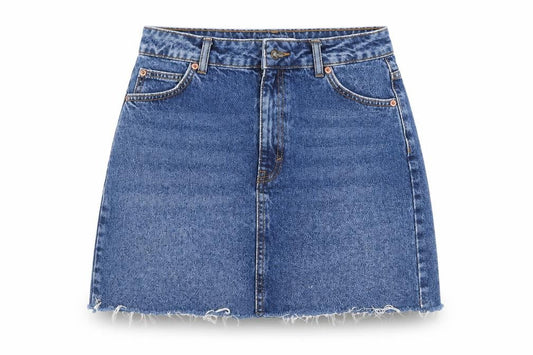 Topshop Womens Blue   A-Line Skirt Size 10