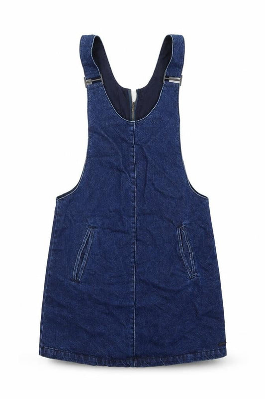Front view of Pull&Bear women’s blue dungaree one-piece, size S
