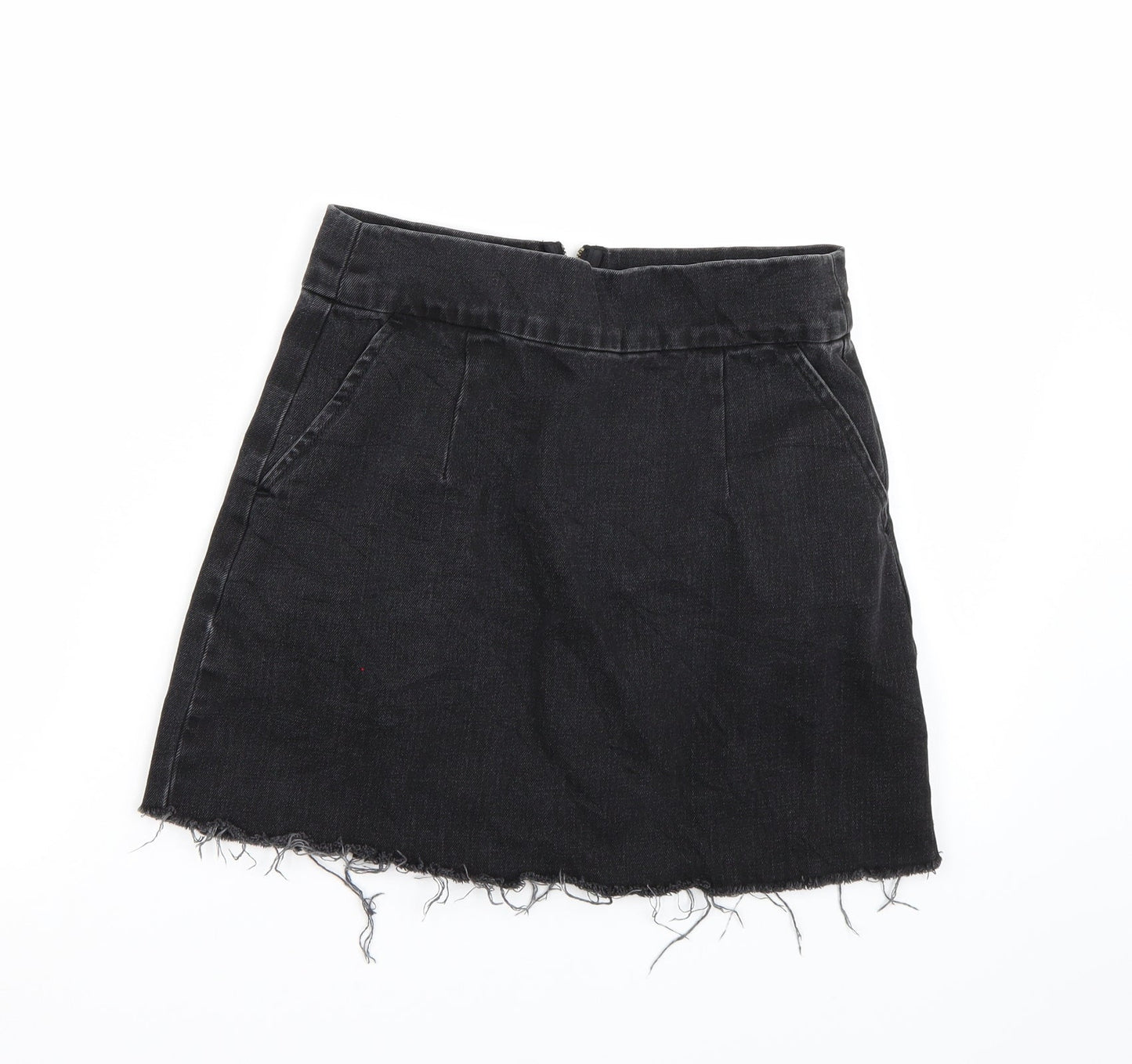 Topshop Womens Black   A-Line Skirt Size 8
