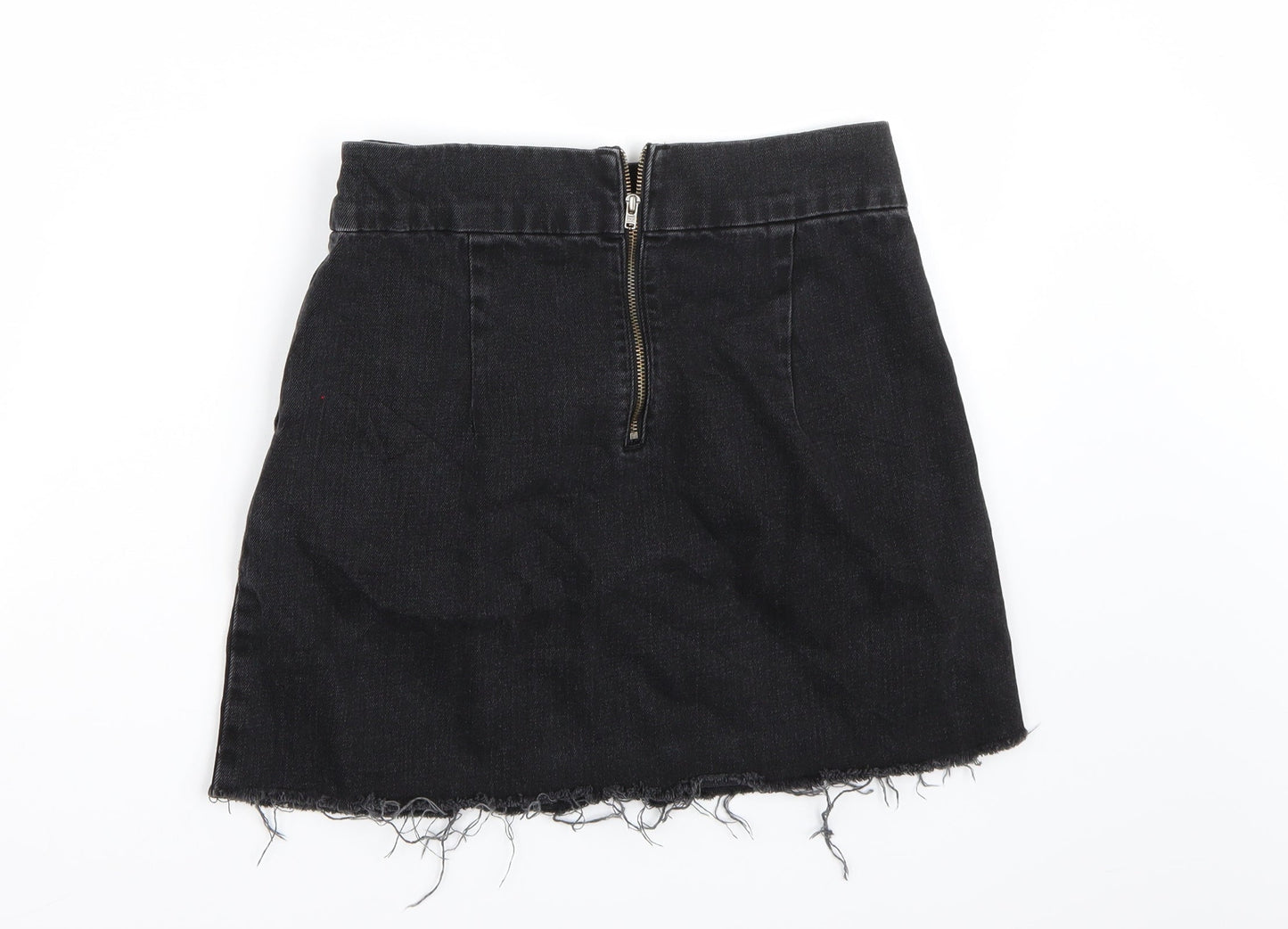 Topshop Womens Black   A-Line Skirt Size 8
