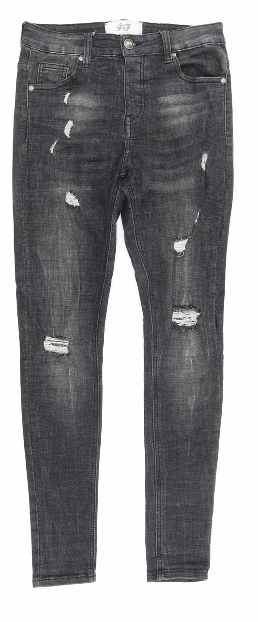Sixth June Womens Black  Denim Skinny Jeans Size 10