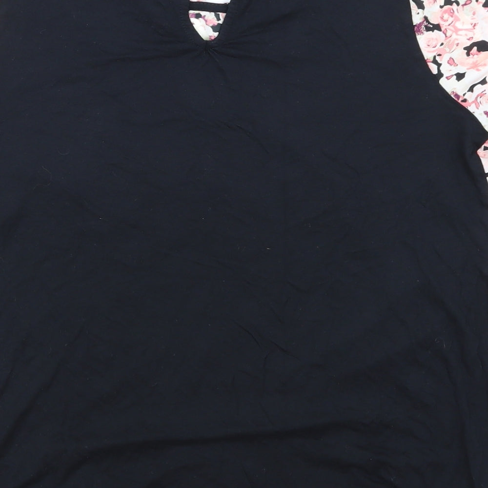 TU Womens Pink Floral  Basic Blouse Size 10