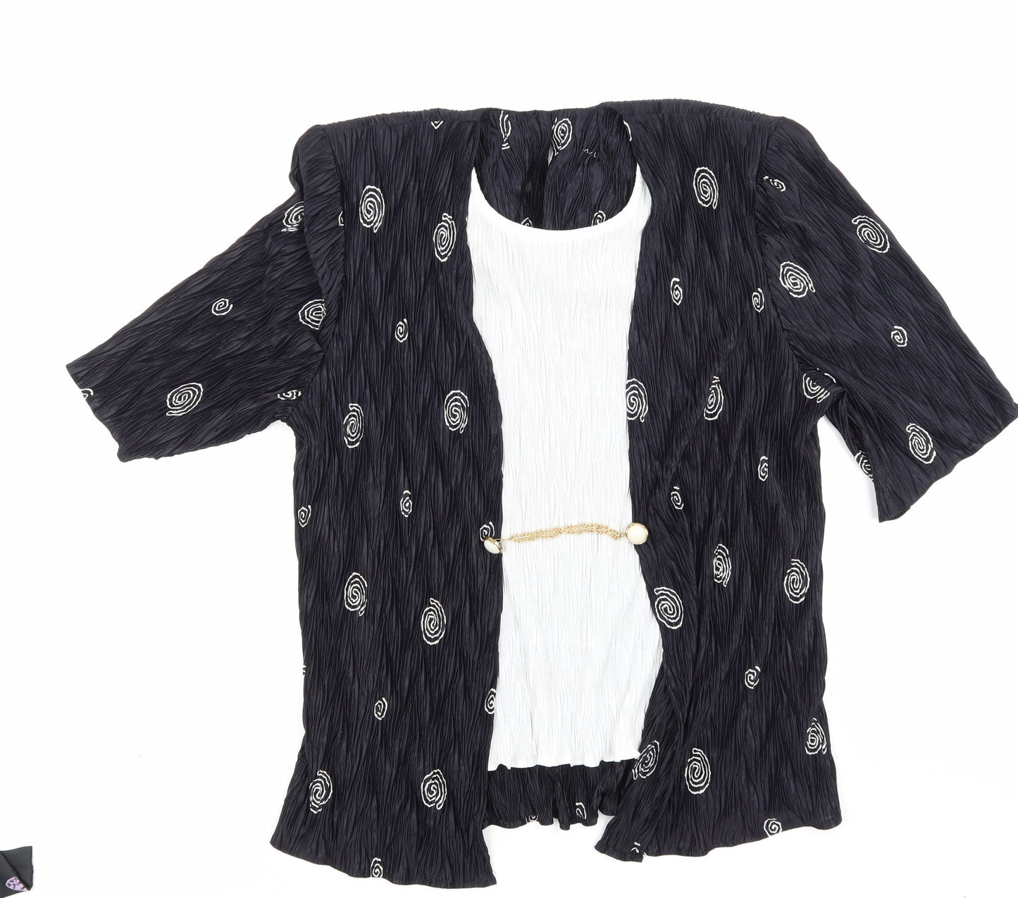 NEXT Womens Black Argyle/Diamond  Basic Blouse Size 14
