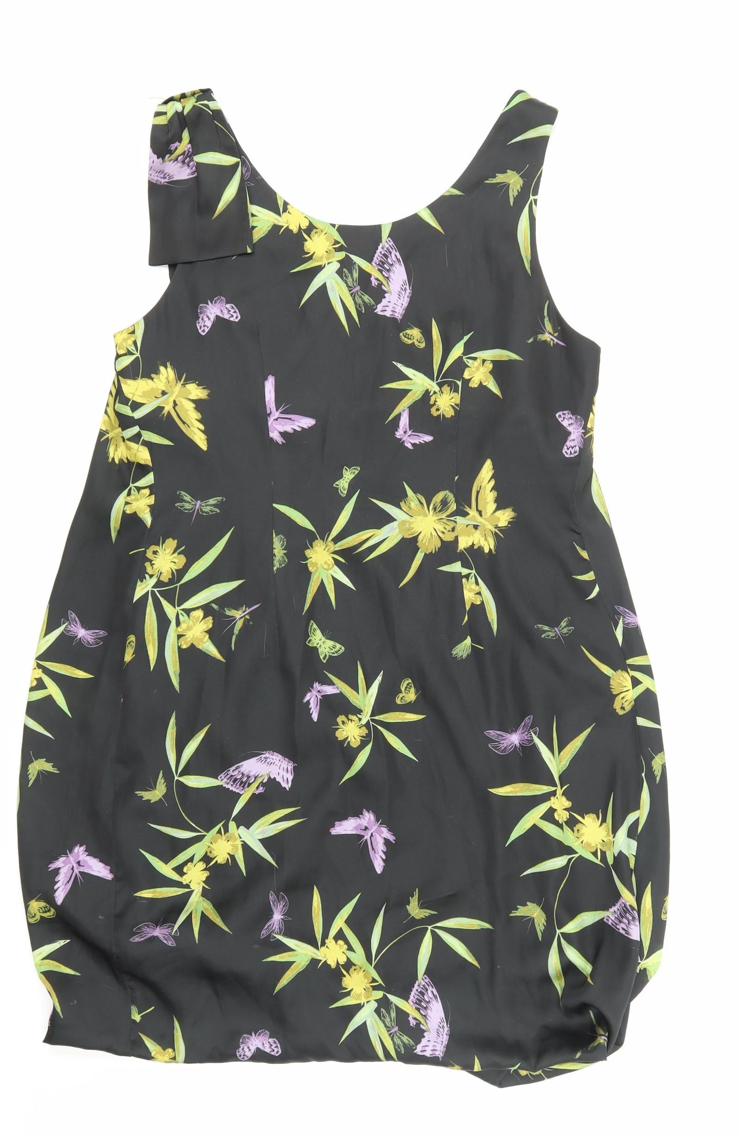 H&M Womens Black Floral  Shift  Size 8