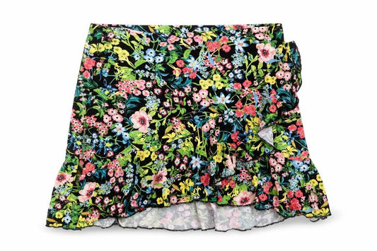 H&M Womens Black Floral  Skater Skirt Size S