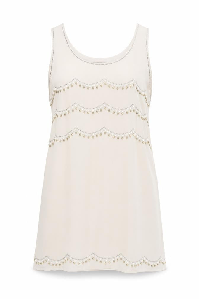 H&M Womens Beige Houndstooth  Skater Dress  Size 12