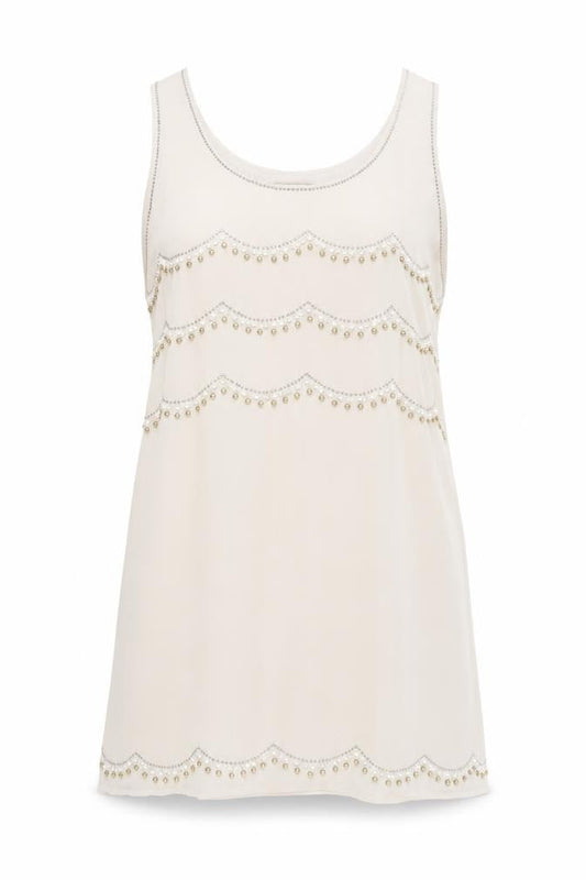 H&M Womens Beige Houndstooth  Skater Dress  Size 12