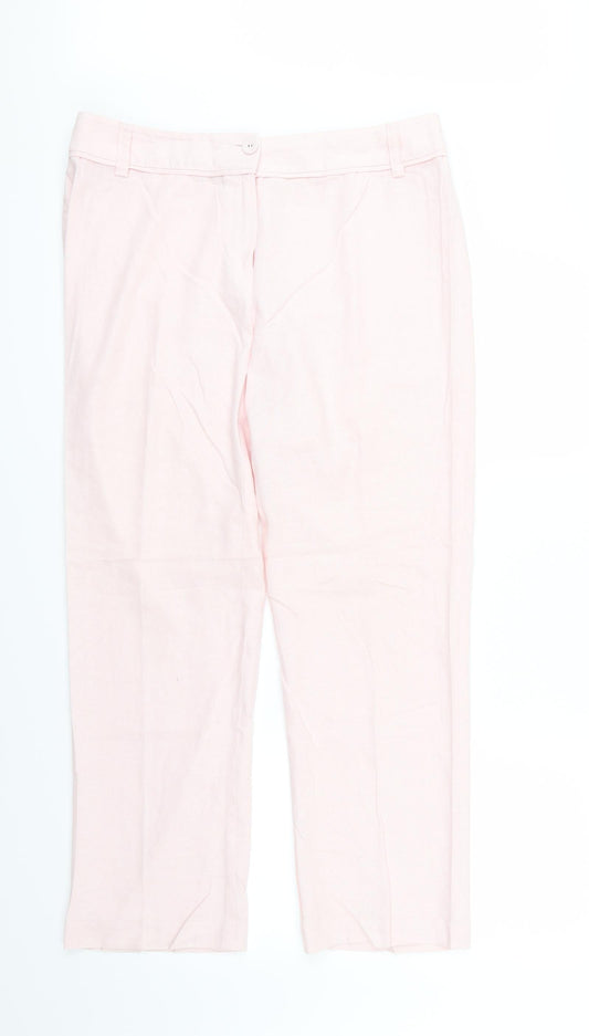 Marks and Spencer Womens Pink   Trousers  Size 36 L30 in