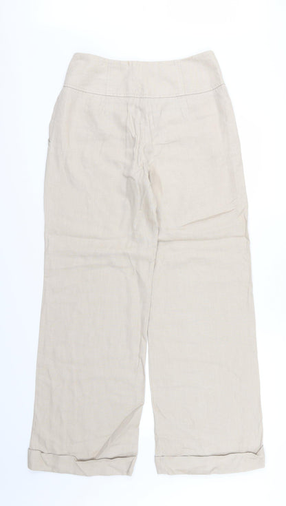 Back view of Wallis women’s brown trousers, size UK 12, 31-inch leg
