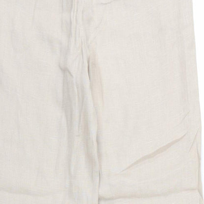 Brand and care label for Wallis women’s brown trousers, size UK 12, 31-inch leg