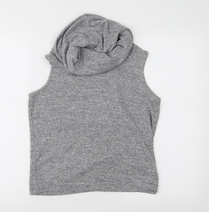 Additional front view of Preworn women’s grey basic tank, size M