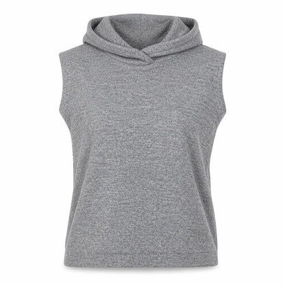 Front view of Preworn women’s grey basic tank, size M