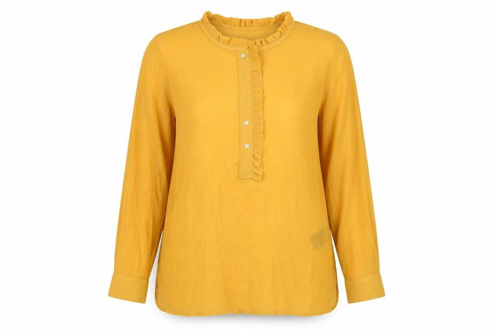 H&M Womens Orange  Chiffon Basic Blouse Size 10