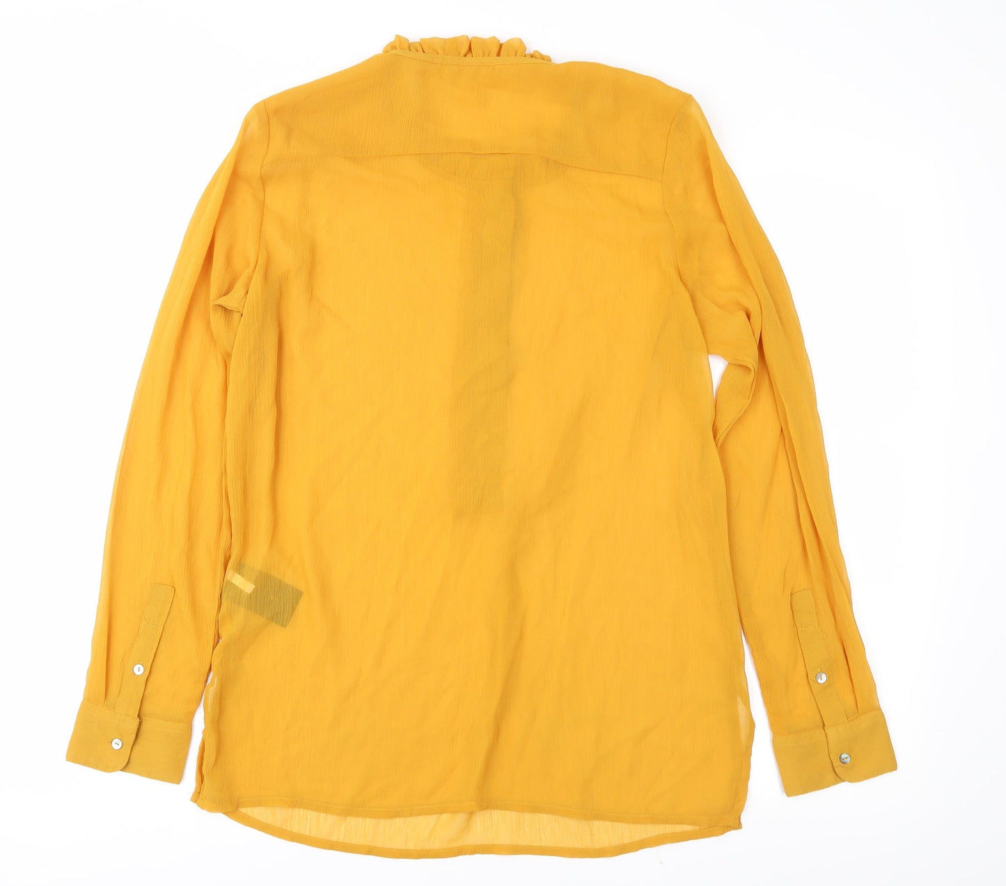 H&M Womens Orange  Chiffon Basic Blouse Size 10