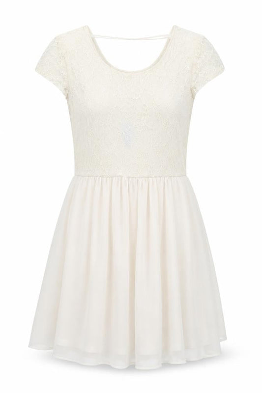 Divided Womens Ivory  Lace Fit & Flare  Size 8