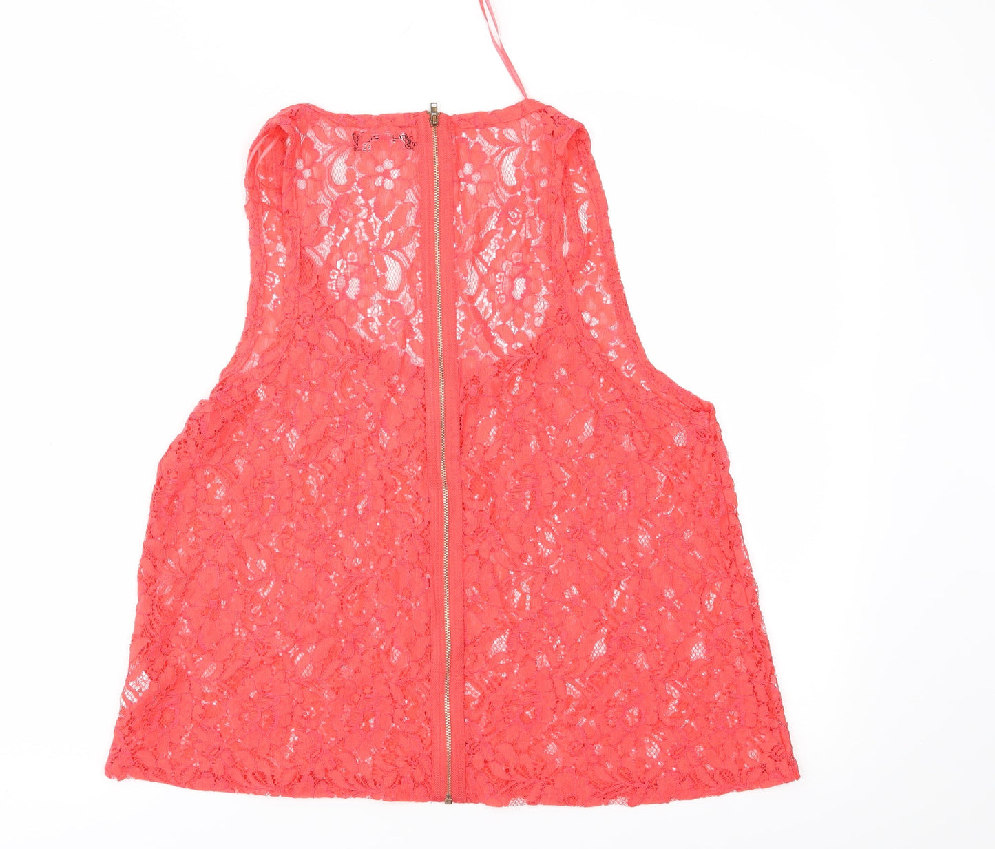 Select Womens Red  Lace Basic Blouse Size 12