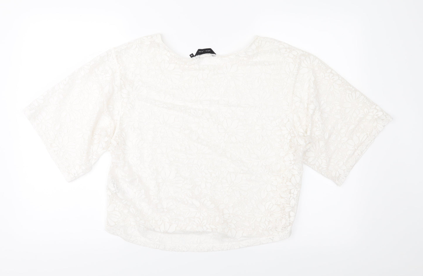 New Look Womens Ivory Floral  Basic Blouse Size 14