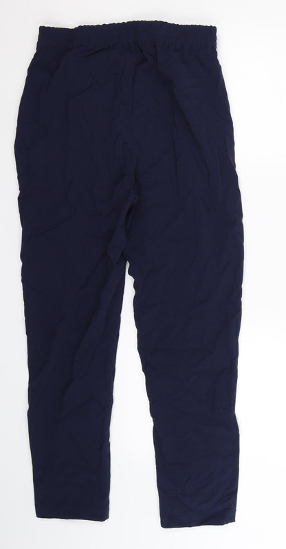 Back view of Divided women’s blue trousers, size UK 12, 27-inch leg