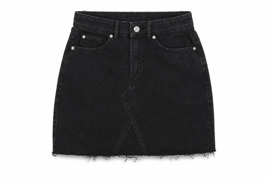 Denim Co Womens Black  Denim A-Line Skirt Size 8