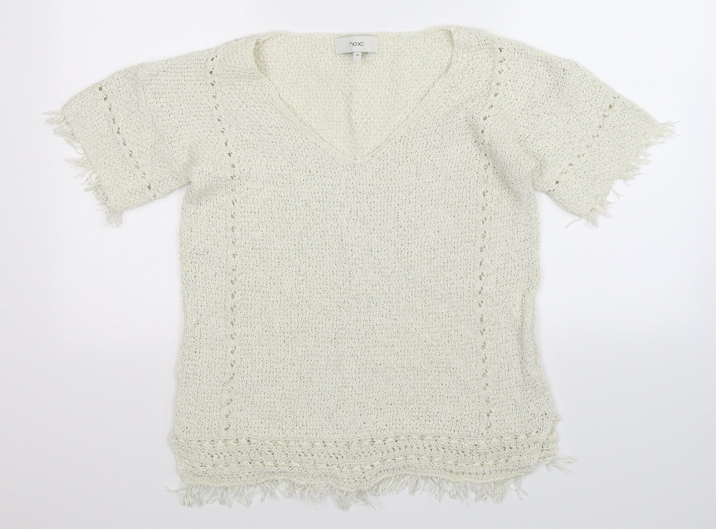 NEXT Womens Ivory  Knit Pullover Jumper Size 10