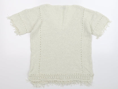 Back view of Next women’s ivory knit jumper, size UK 10