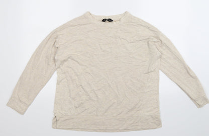 Additional front view of F&F women’s ivory pullover sweatshirt, size UK 14