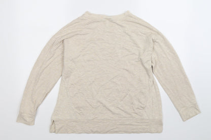 Back view of F&F women’s ivory pullover sweatshirt, size UK 14