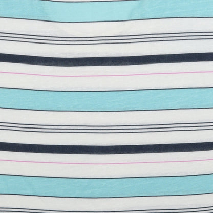 Brand and care label for Dash women’s multicoloured striped knit jumper, size UK 18