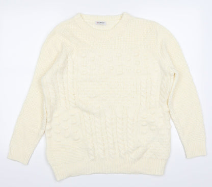 Additional front view of Damart women’s ivory jumper, size UK 14
