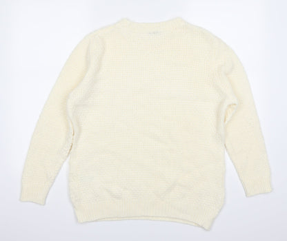 Back view of Damart women’s ivory jumper, size UK 14